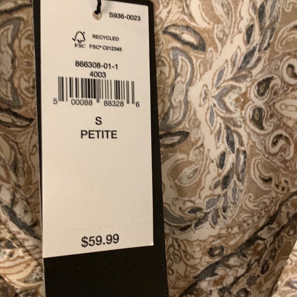 NWT Banana Republic Paisley print top - Picture 4 of 4